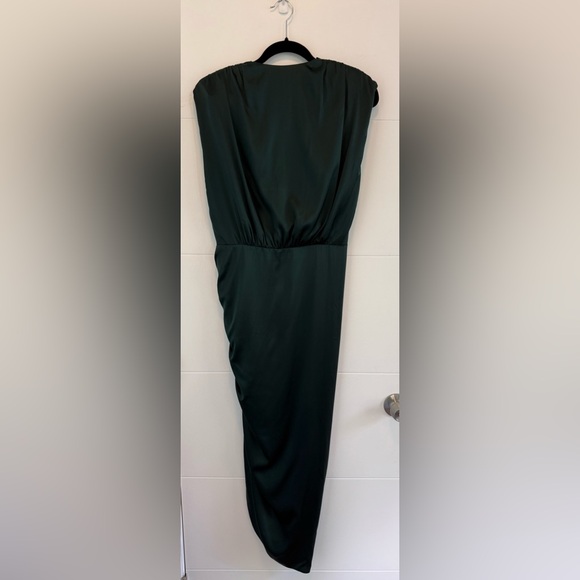 Veronica Beard Casela Silk Rouched Sleeveless Dress in Green Size 6 - Picture 10 of 12